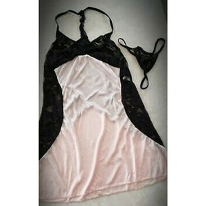 Silk & Lace babydoll w/thong